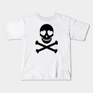 Of Vizions Heart Eyes Skull and Crossbones ORIGINAL Kids T-Shirt